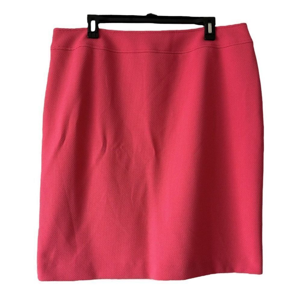 Tahari ASL Women's Stretch Hidden Zip Closure Mini Skirt Pink Size 16
